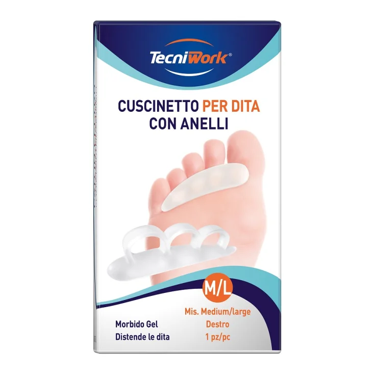 TecniWork® Almohadilla Dedo Derecho Con Anillos ML 1 Pieza
