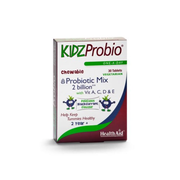 KidzProbio® 2 billones masticables HealthAid® 30 tabletas