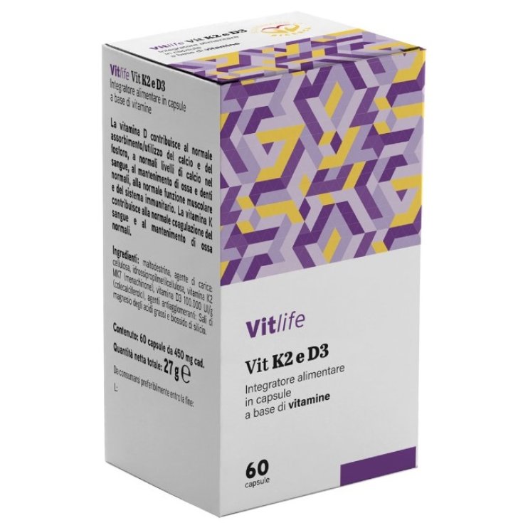 VITLIFE VIT K2 D3 60 Cápsulas