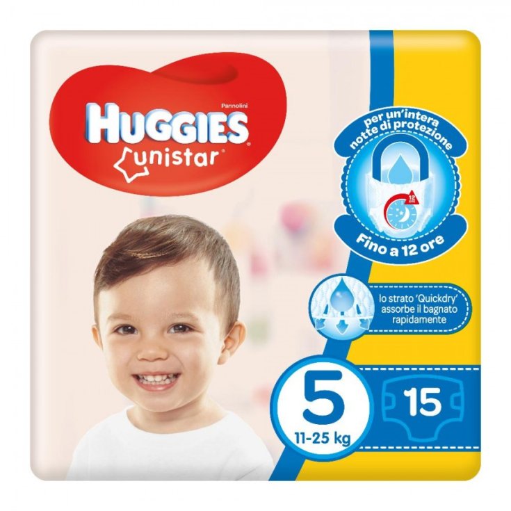 Pañales 11-25Kg Huggies Unistar 15 Piezas