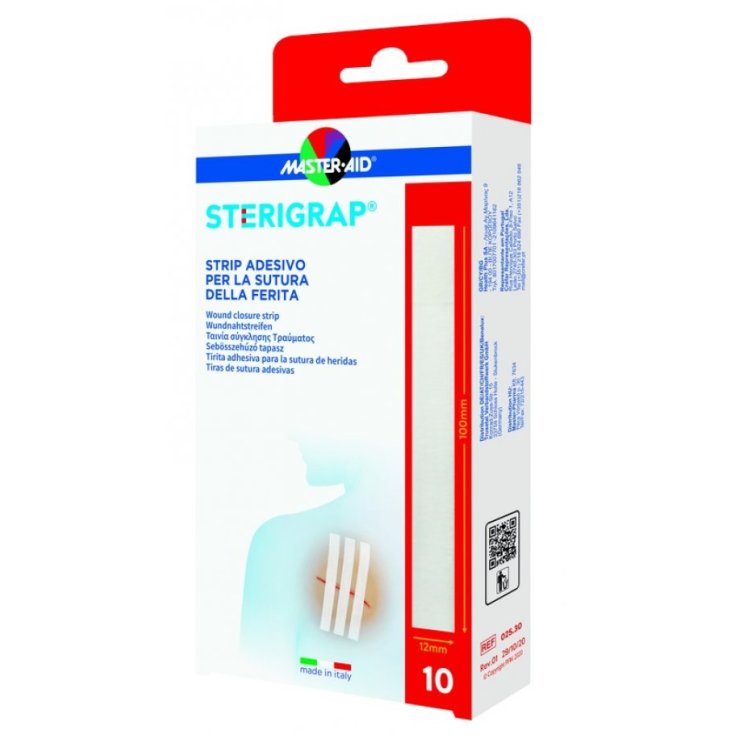 STERIGRAP Tira Adhesiva Sutura MASTER • AID 100x12mm 10 Piezas