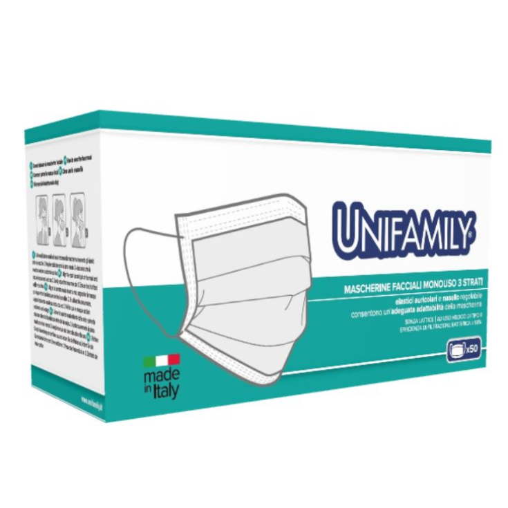 Mascarilla Tipo II UNIFAMILY Azul 50 Piezas