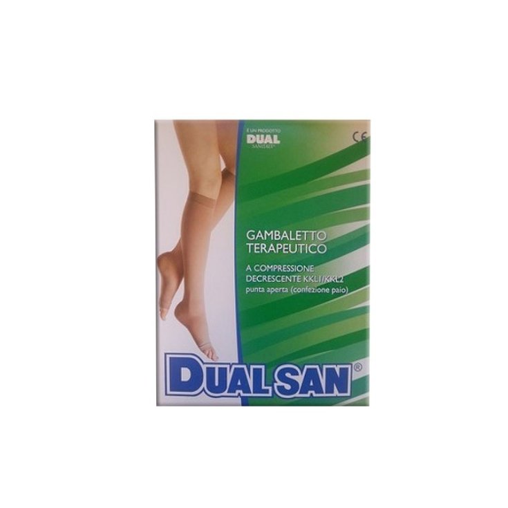 KKL1 / 2 Compresión decreciente Rodilla terapéutica Punta abierta DUALSAN Talla 2