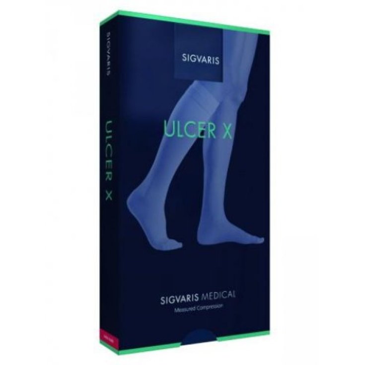 Medias hasta la rodilla Ulcer X Sigvaris 503 Open Toe Beige Talla L Short
