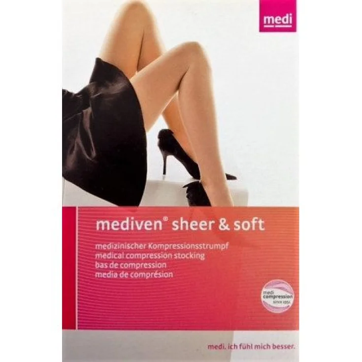 Sheer & Soft K1 432BE Stay Ups Talla 3 Beige Mediven® 1 par