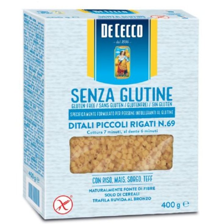 Dedales Pequeños Rigati n° 69 - Sin Gluten DE CECCO 400G