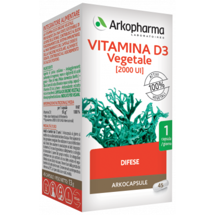 Arkocapsule® Vitamina D3 Arkopharma 45 Cápsulas