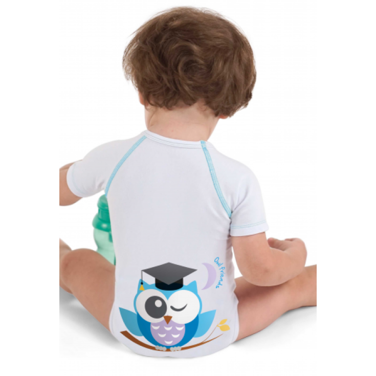 Body 0-36M 4S Algodón Orgánico Búho Azul JBimbi® 1 Pieza