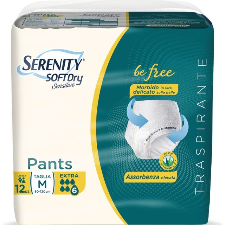 Pantalones Extra M Serenity Soft Dry Sensitive 12 Piezas