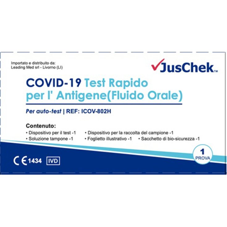 Prueba Rápida para Antígeno COVID-19 JusChek™ Oral Fluid