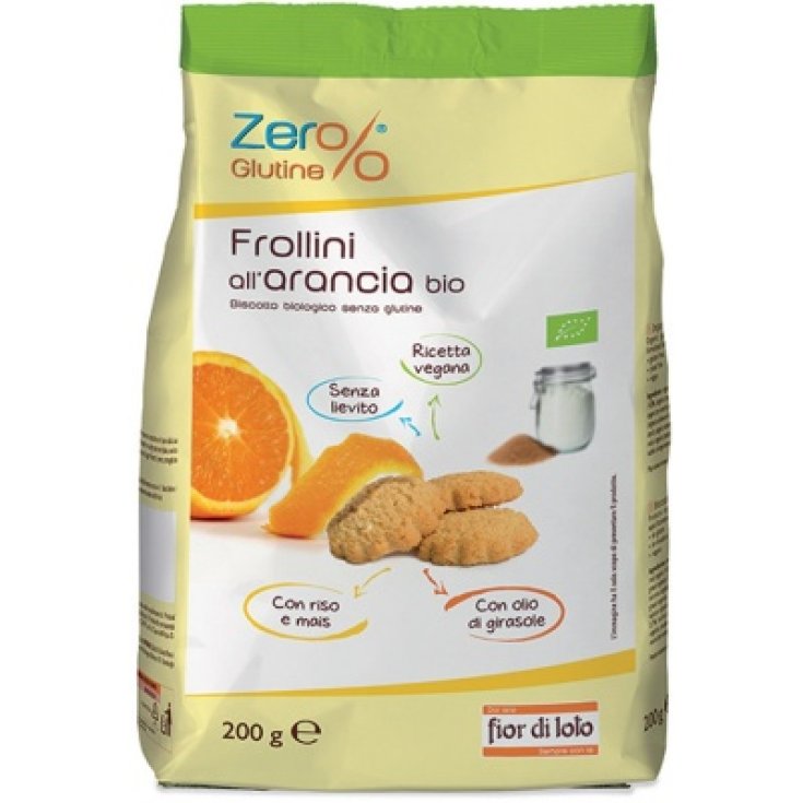 Galletas De Mantequilla Zer% Gluten Con Naranja Bio Fior Di Loto 200g