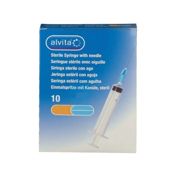 ALVITA® JERINGA DESECHABLE 5ML G23 10 Piezas