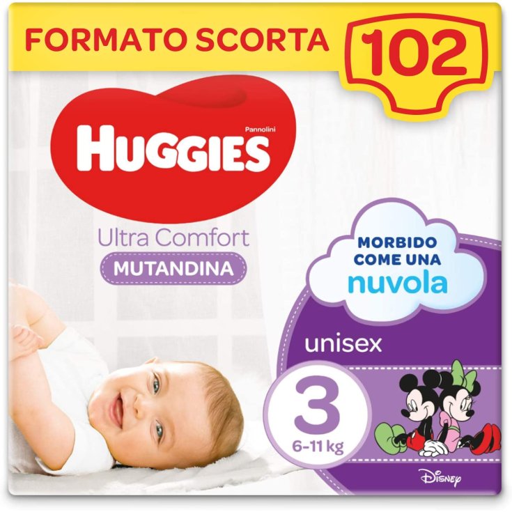 Pañales Bragas Talla 3 Unisex Huggies 102 Piezas