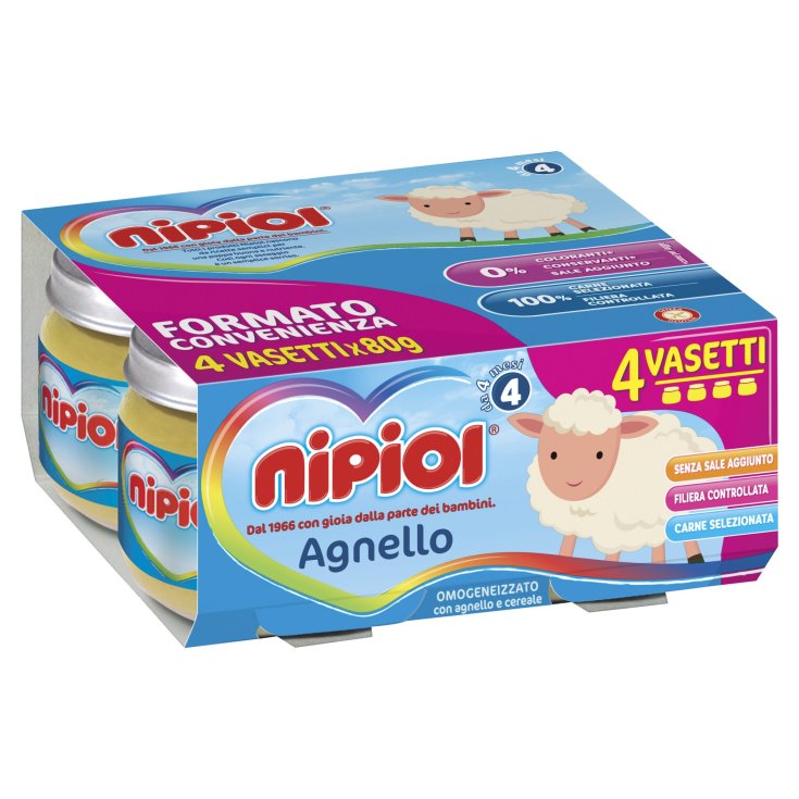 Nipiol Cordero Homogeneizado 4x80g