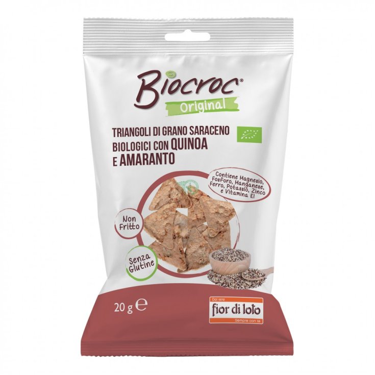 Biocroc Triángulos de Trigo Sarraceno con Quinoa y Amaranto Fior di Loto 20g