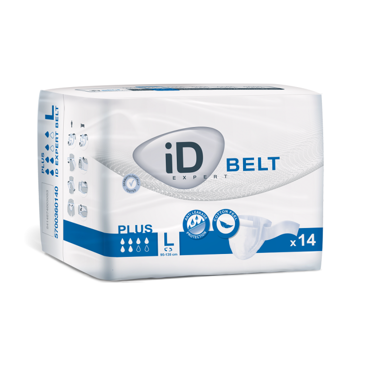 Compresas para incontinencia Plus ID Belt 14 piezas