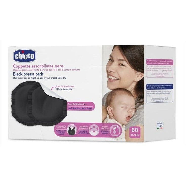 Chicco® Vaso Absorbedor de Leche Antibacterial Negro 60 Piezas