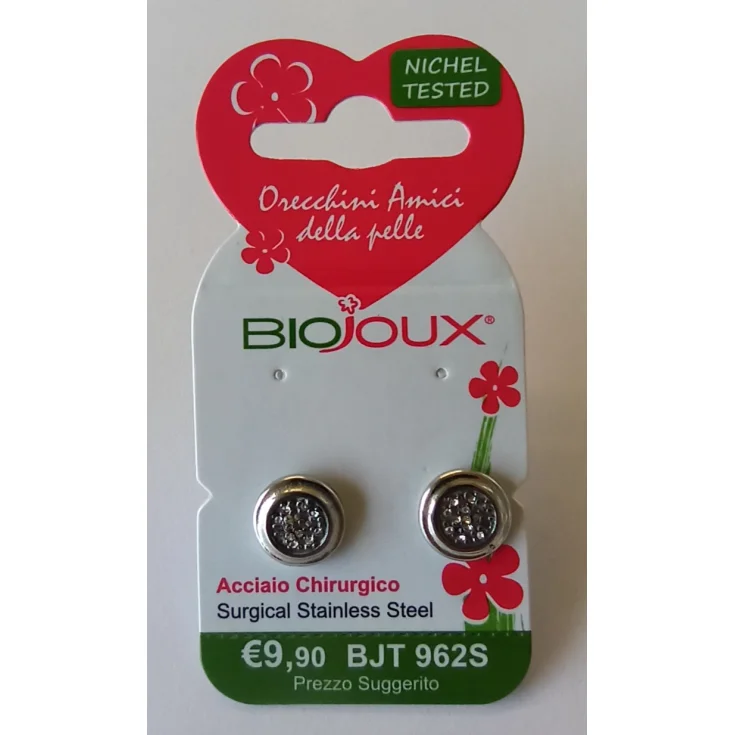 Biojoux® BJT 962S - Pendientes de placa de cristal (10 mm) SANICO