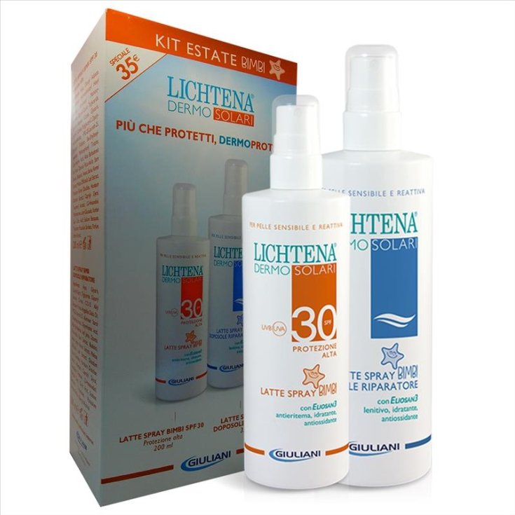 LICHTENA® DERMOSOLARI Leche en Spray para Niños SPF30 + After Sun Leche en Spray Reparadora