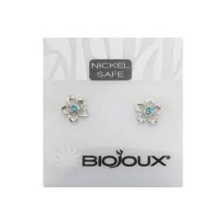 BIOJOUX® BJT 943 Flor de metal aguamarina SANICO