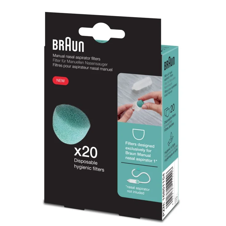 Aspirador Nasal Manual Filtros 1 Braun 20 Filtros