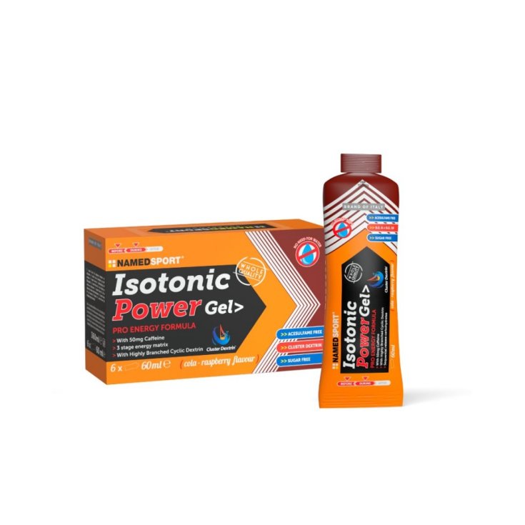 Caja Isotonic Power Gel Cola-Frambuesa NamedSport 6x60ml