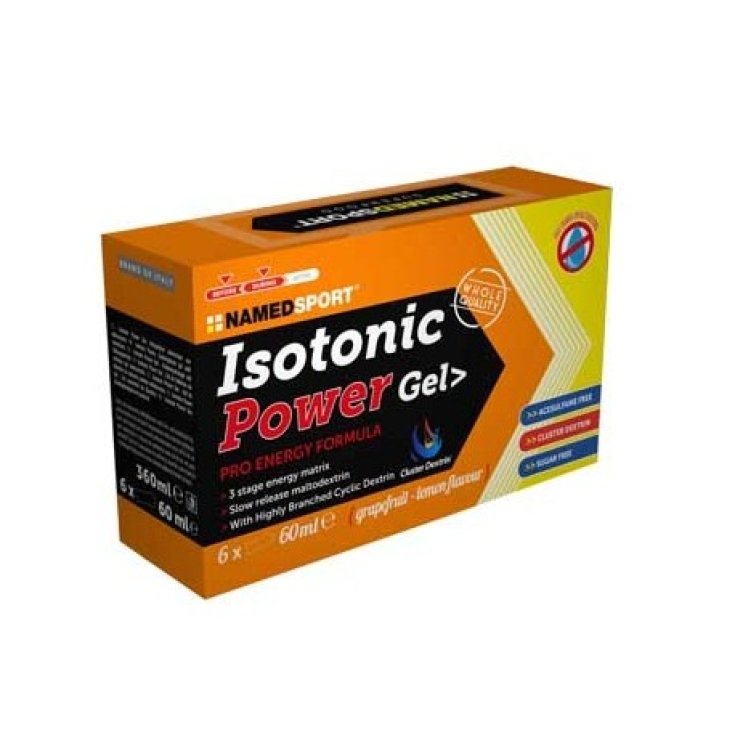 Caja Isotonic Power Gel Pomelo-Limón NamedSport 6x60ml