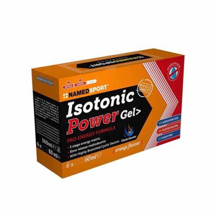 Caja Isotonic Power Gel Naranja NamedSport 6x60ml