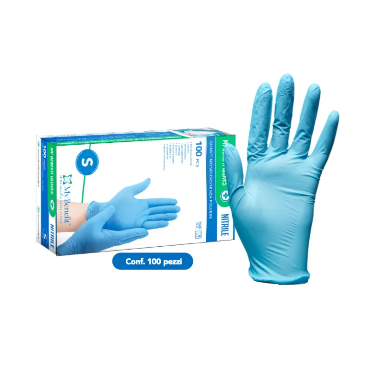 Guantes Medicos Nitrilo Talla L My Benefit 100 Piezas