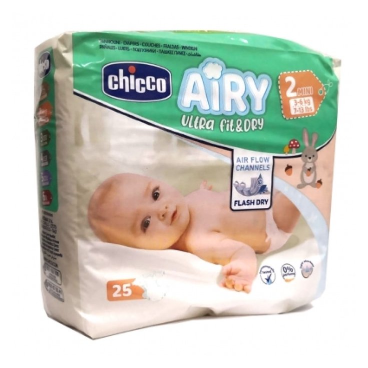 Airy Ultra Fit & Dry MINI 3-6Kg Chicco 25 Pañales