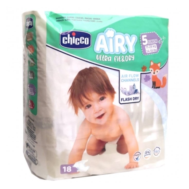 Airy Ultra Fit & Dry Junior 11-25Kg Chicco 18 Pañales