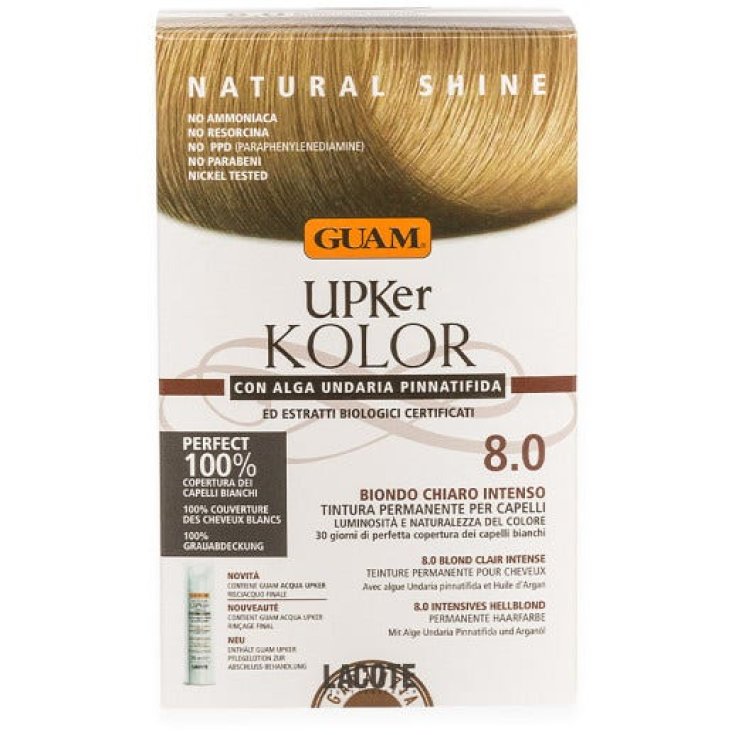 UPKER KOLOR TINTE 8.0 RUBIO CLARO GUAM® INTENSO