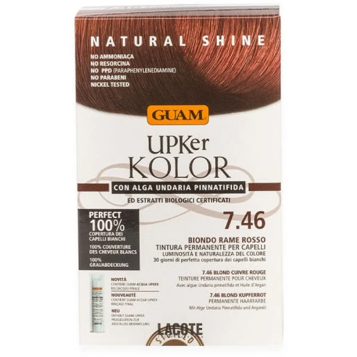 UPKER KOLOR TINTE 7.46 RUBIO COBRE ROJO GUAM®