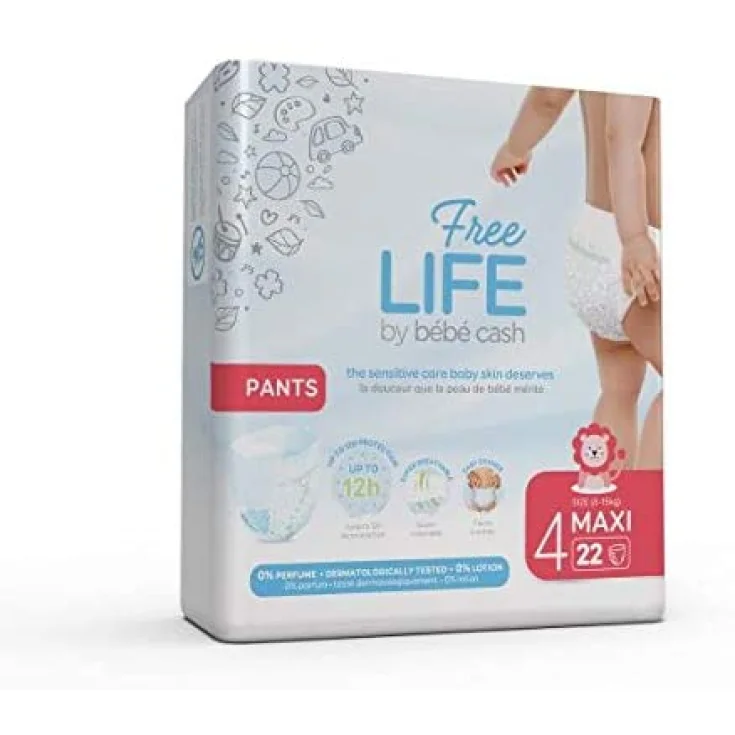 Free Life Bebe Cash Pantalon Maxi Talla 4 ONTEX 22 Pañales