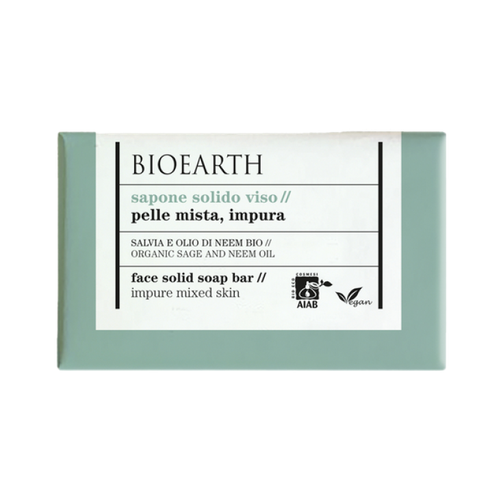 BIOEARTH Jabón Rostro Sólido con Aceite de Neem 150g