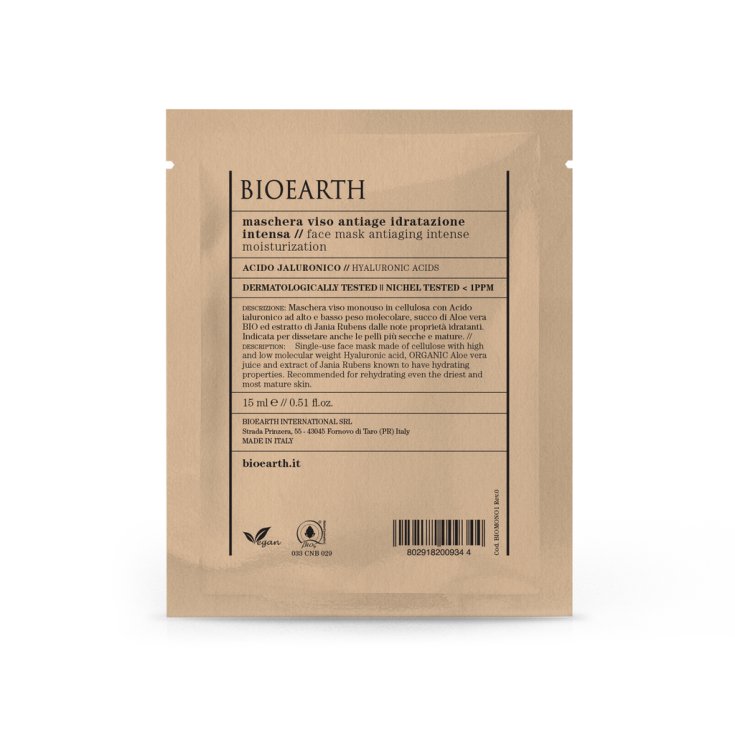 BIOEARTH Mascarilla Hidratante Intensa Antiedad 15ml