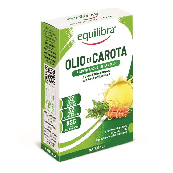 Equilibra® Aceite de Zanahoria 32 Cápsulas Vegetales