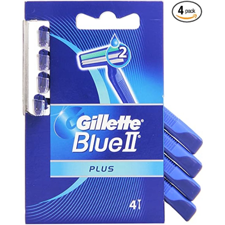 BLUE II® Plus GILLETTE® 4 Maquinillas de Afeitar