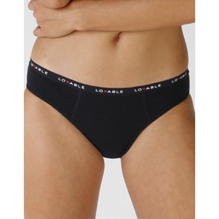 SLIP NEGRO FLUJO MEDIO TALLA M LOVABLE