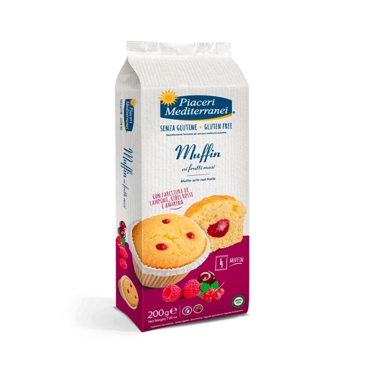 Muffin De Frutos Rojos Sin Gluten Piaceri Mediterranei® 200g