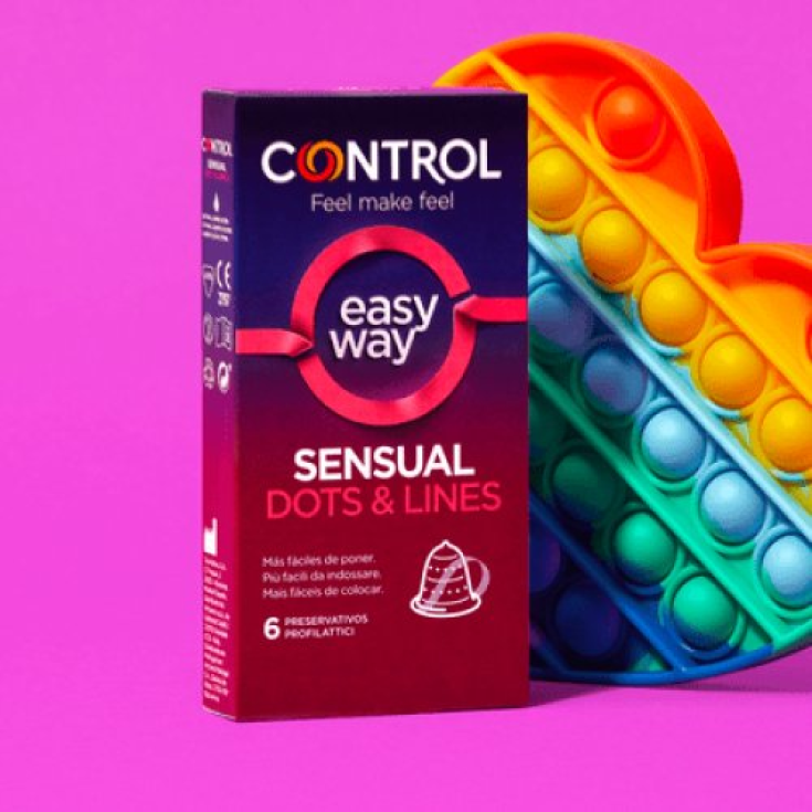 Finissimo Easy Way Sensual Puntos y Líneas CONTROL 6 Preservativos