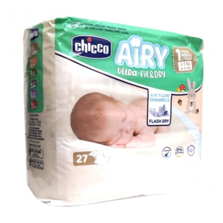 Airy Ultra Fit & Dry Newborn 2-5Kg Chicco 27 Pañales