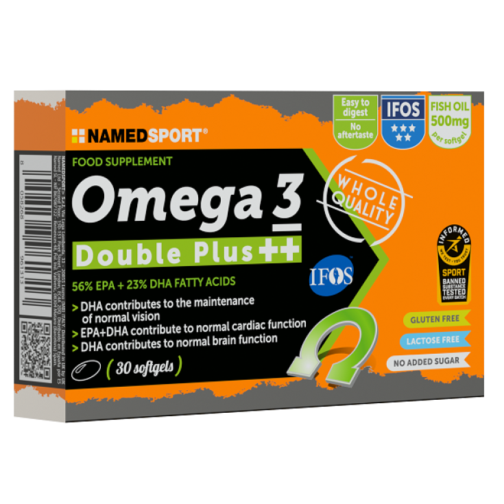 Omega 3 Double Plus ++ NamedSport 30 Cápsula blanda