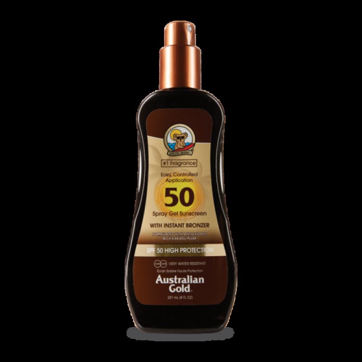 Gel Spray Spf50 Con Bronceador Instantáneo Australian Gold 237ml