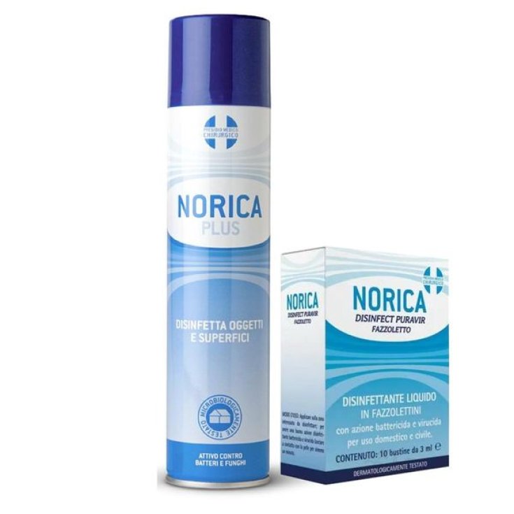 Norica Plus + Norica Desinfectar Pañuelo Puravir Polifarma Bienestar