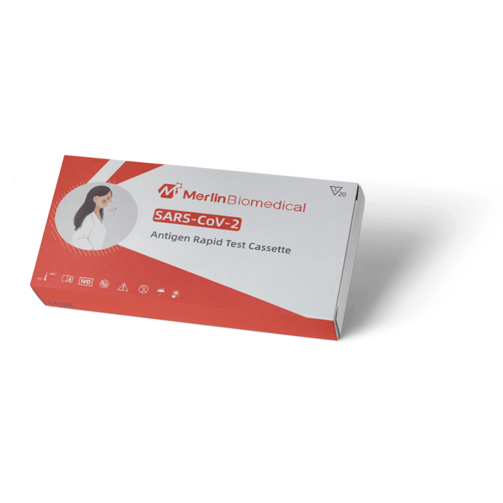 Cassette de prueba rápida de antígeno SARS-CoV-2 Prueba MerlinBiomedical 20