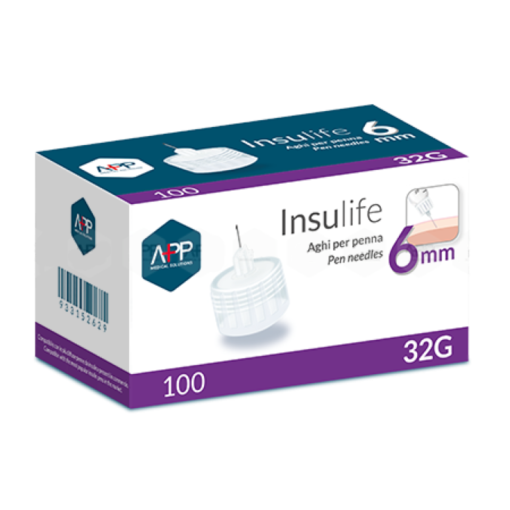 Insulife G32 Pen Agujas 6mm App 100 Piezas