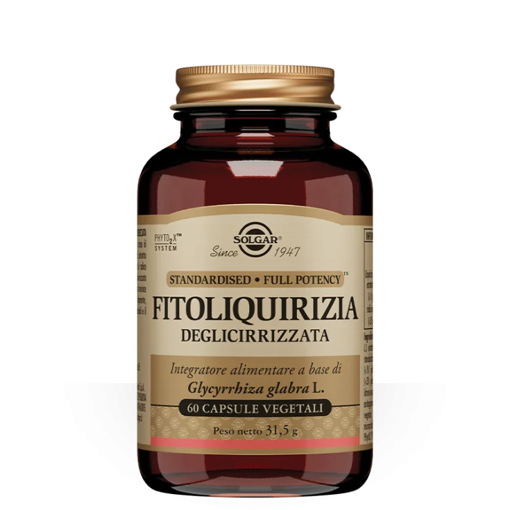 Solgar Fitoliquirizia Desglicirada 60 Cápsulas Vegetales
