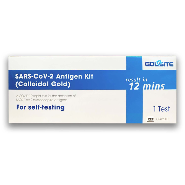 Autodiagnóstico Kit de antígeno Sars-CoV-2 Prueba Goldsite 1