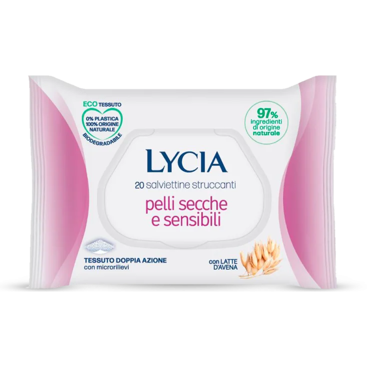 Lycia Toallitas Limpiadoras Piel Seca Y Sensible 20 Unidades
